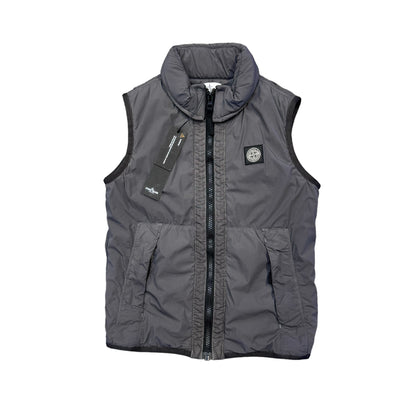 Stone Island Junior Grey Box Logo Comfort Padded Gilet