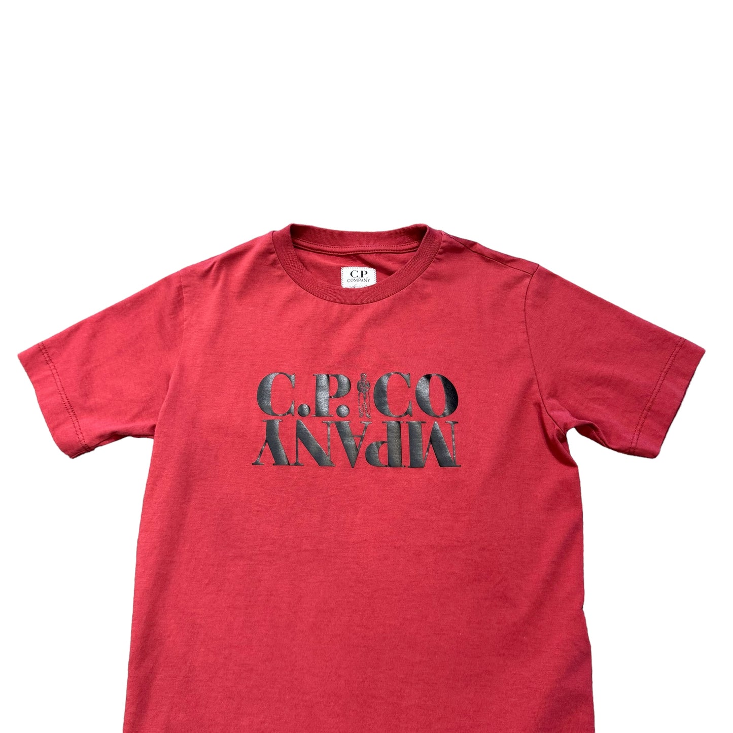 Cp Company Kids Ketchup Red Print-Logo TShirt