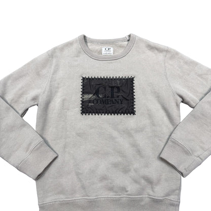 CP Company Kids Siege Green Tracery Crew-Neck Jumper