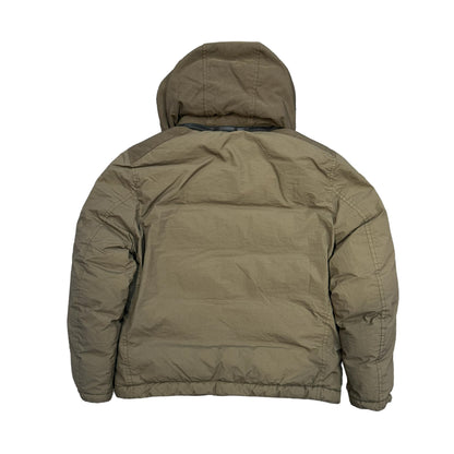 CP Company Kids Green Short Taylon L Mixed Goggle Down Jacket