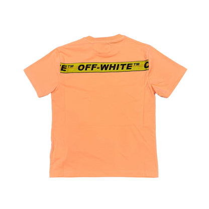 Off-White Kids Coral Industrial-Logo TShirt