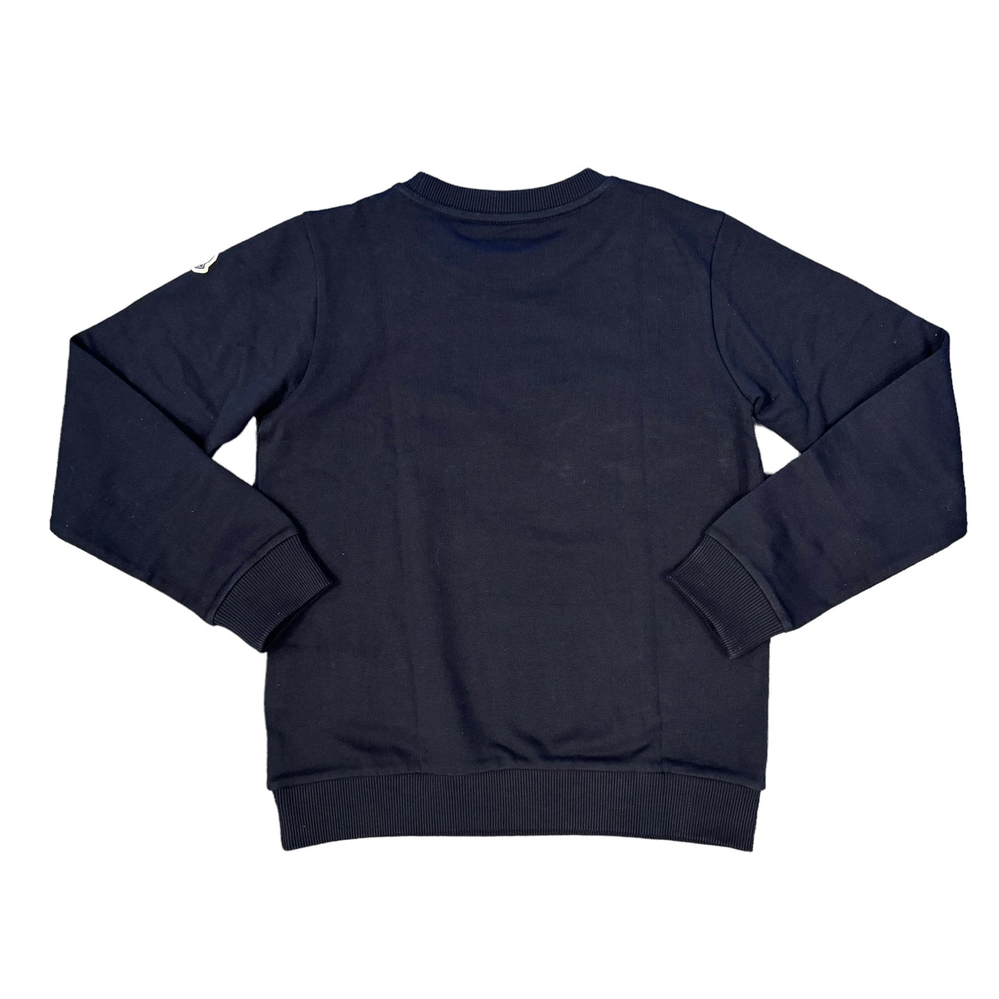 Moncler Kids Navy Blue Logo-Print Crew Neck Jumper