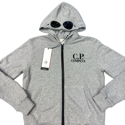 CP Company Kids Grey Zip-Up Goggle Hoodie