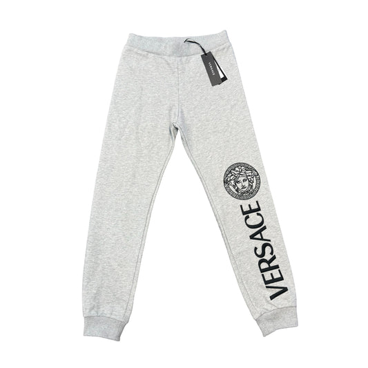 Versace Kids Grey Logo-Print Spell Out Joggers