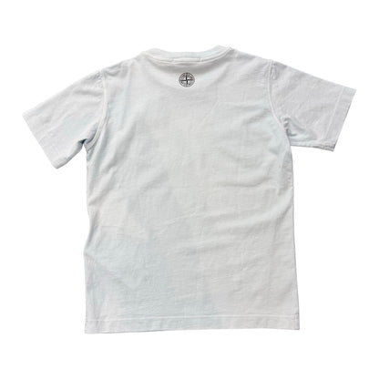 Stone Island Junior Light Blue Embroidered Logo TShirt