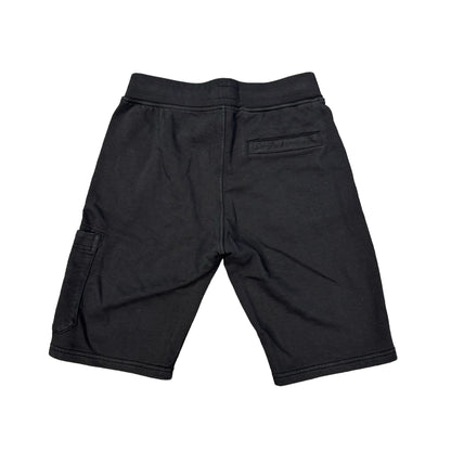 Stone Island Junior Black Cotton Cargo Shorts