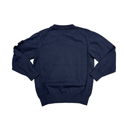 Stone Island Junior Navy Blue Woollen Kit Crew Neck Jumper