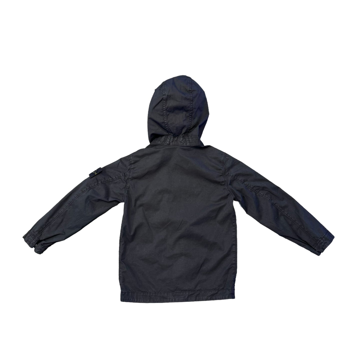 Stone Island Junior Black Hooded Overshirt Jacket