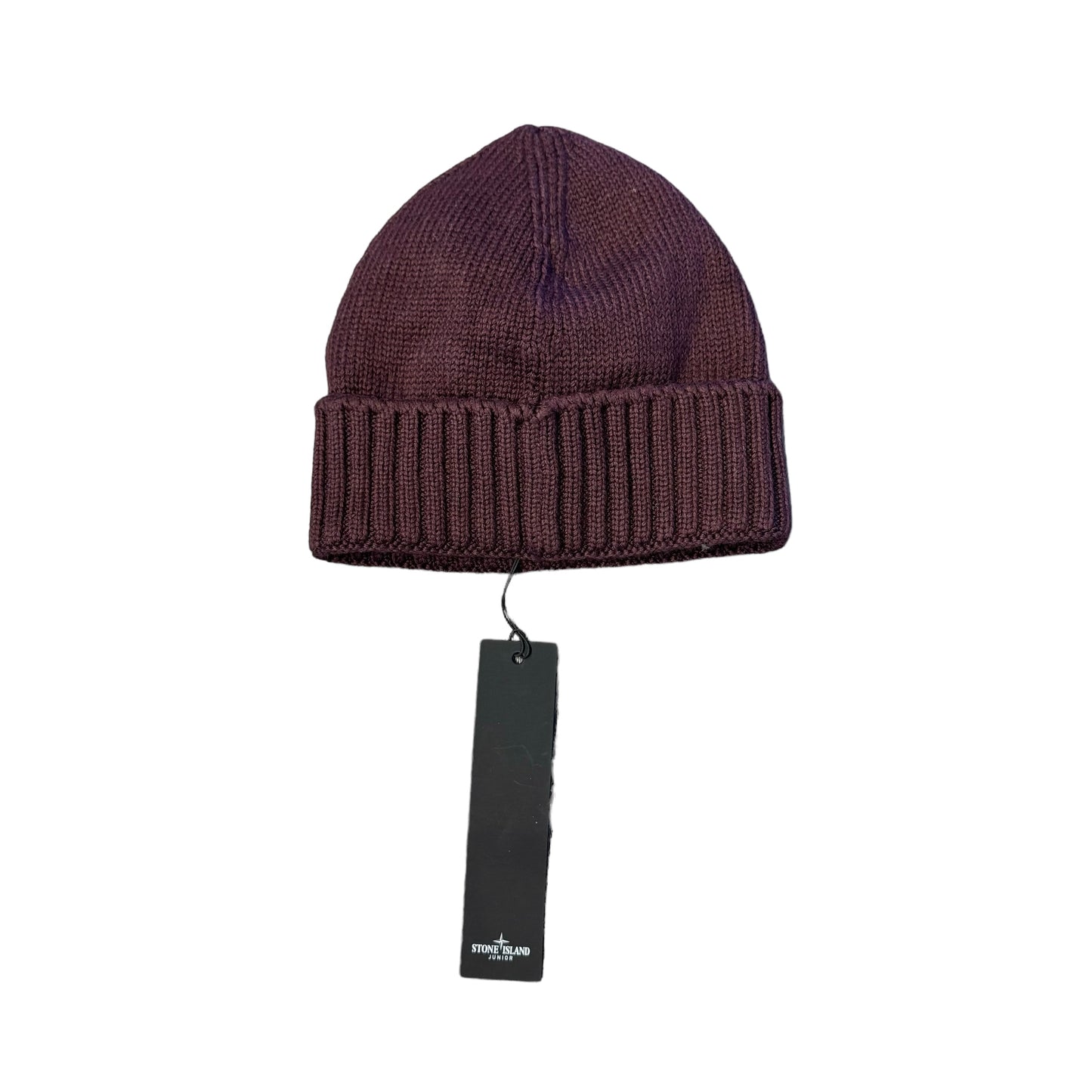 Stone Island Junior Chestnut Brown Wool Box Logo Beanie