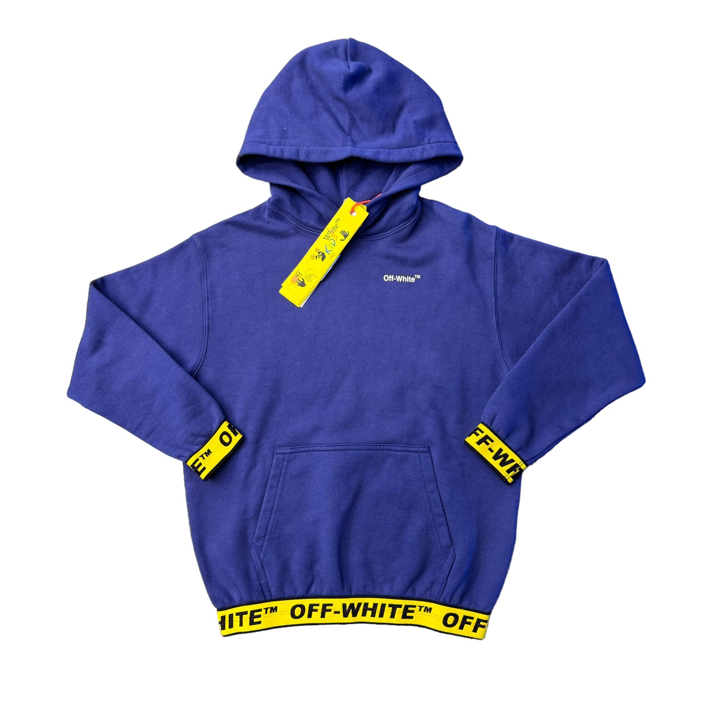 Off-White Kids Navy Blue Tape Industrial Hoodie