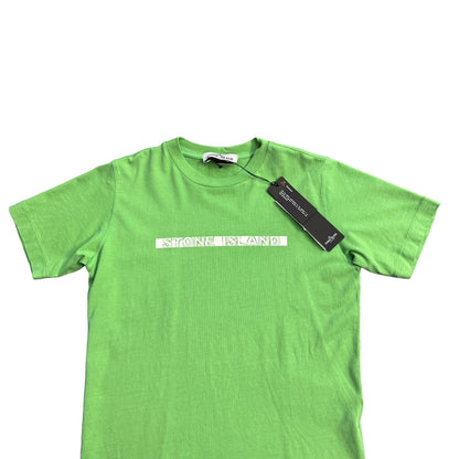 Stone Island Junior Green Logo-Print Cotton TShirt