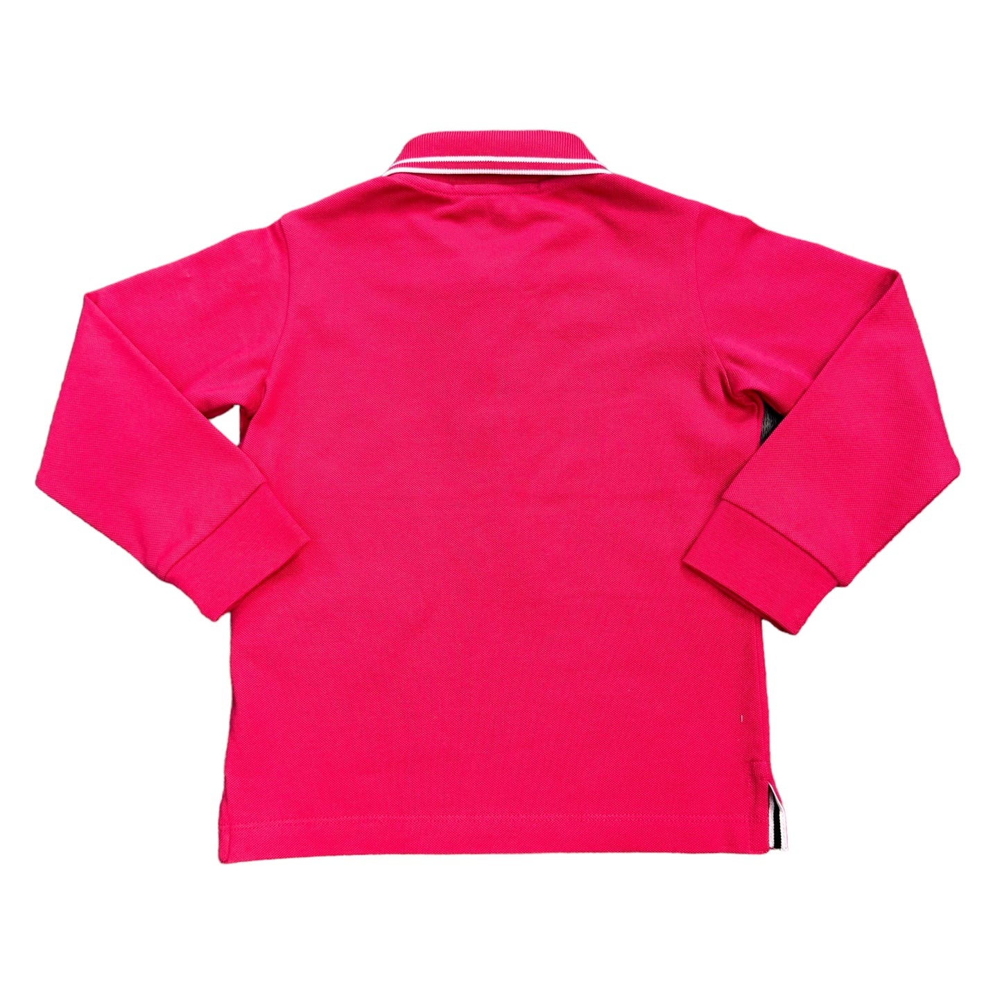 Stone Island Junior Red Cotton Blend Long Sleeve Polo-Shirt