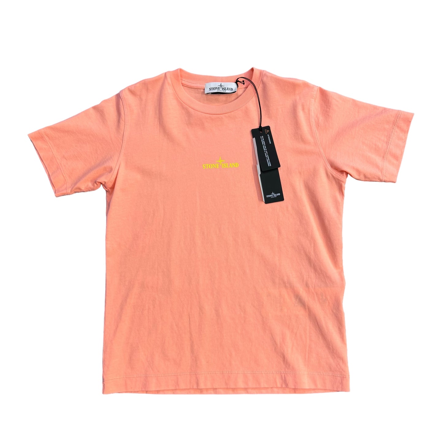 Stone Island Junior Coral Logo-Print Cotton TShirt