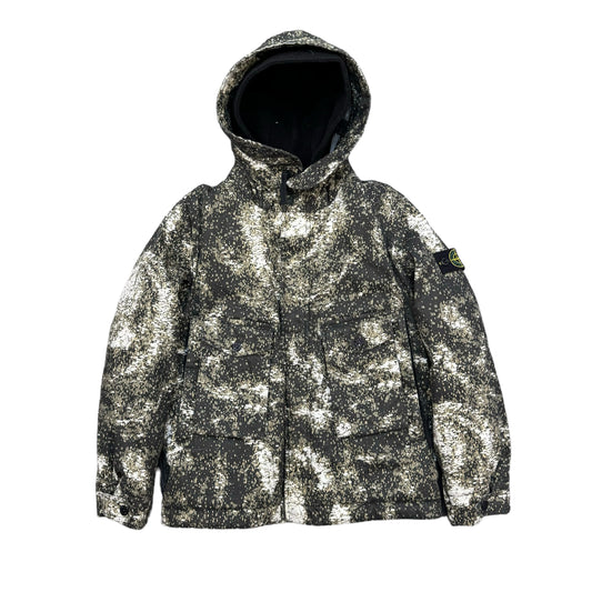 Stone Island Junior Digital Print Shell Quilted with Removable Hood Jacket