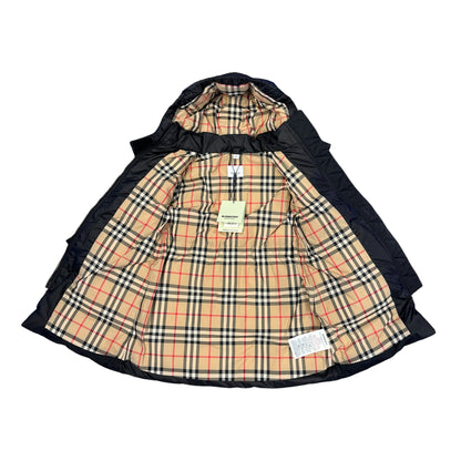 Burberry Kids Black Long-Line Coat