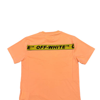 Off-White Kids Coral Industrial-Logo TShirt