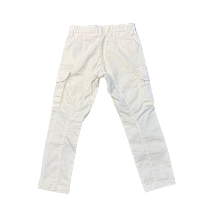 CP Company Kids White Cargo Trousers