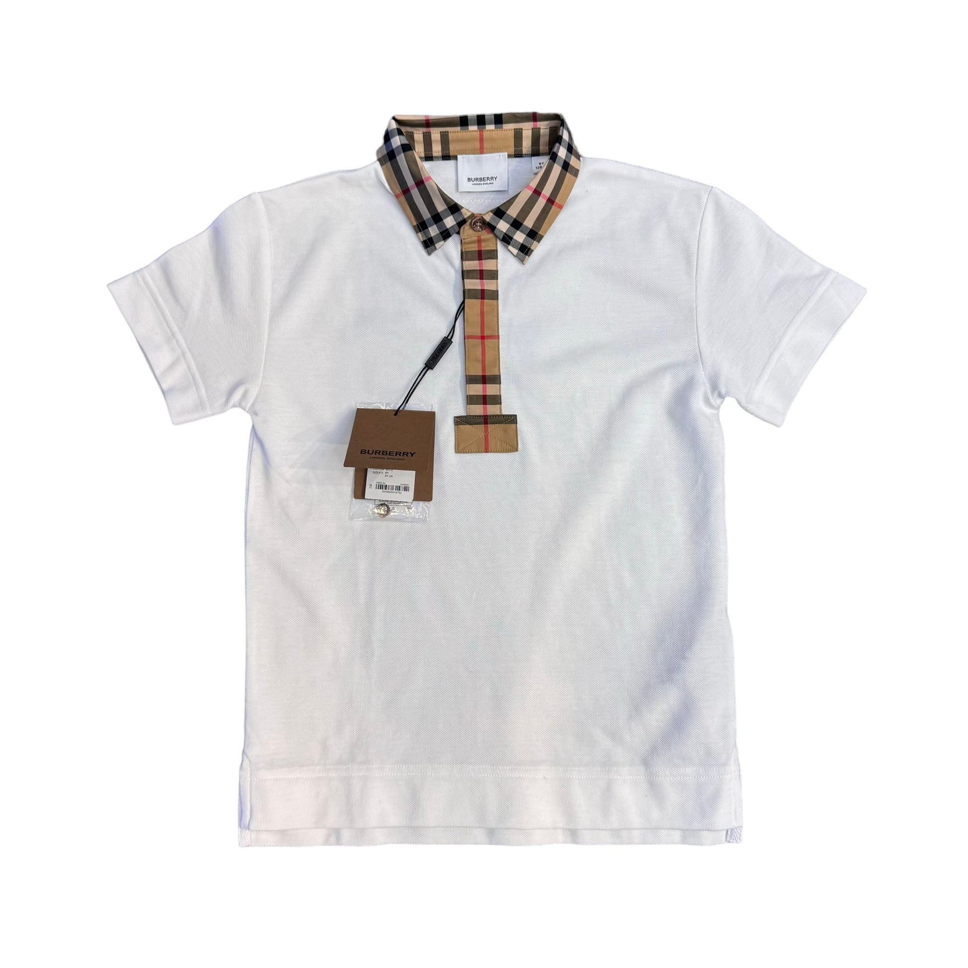 Burberry Kids White Johane Polo Shirt - Main Image