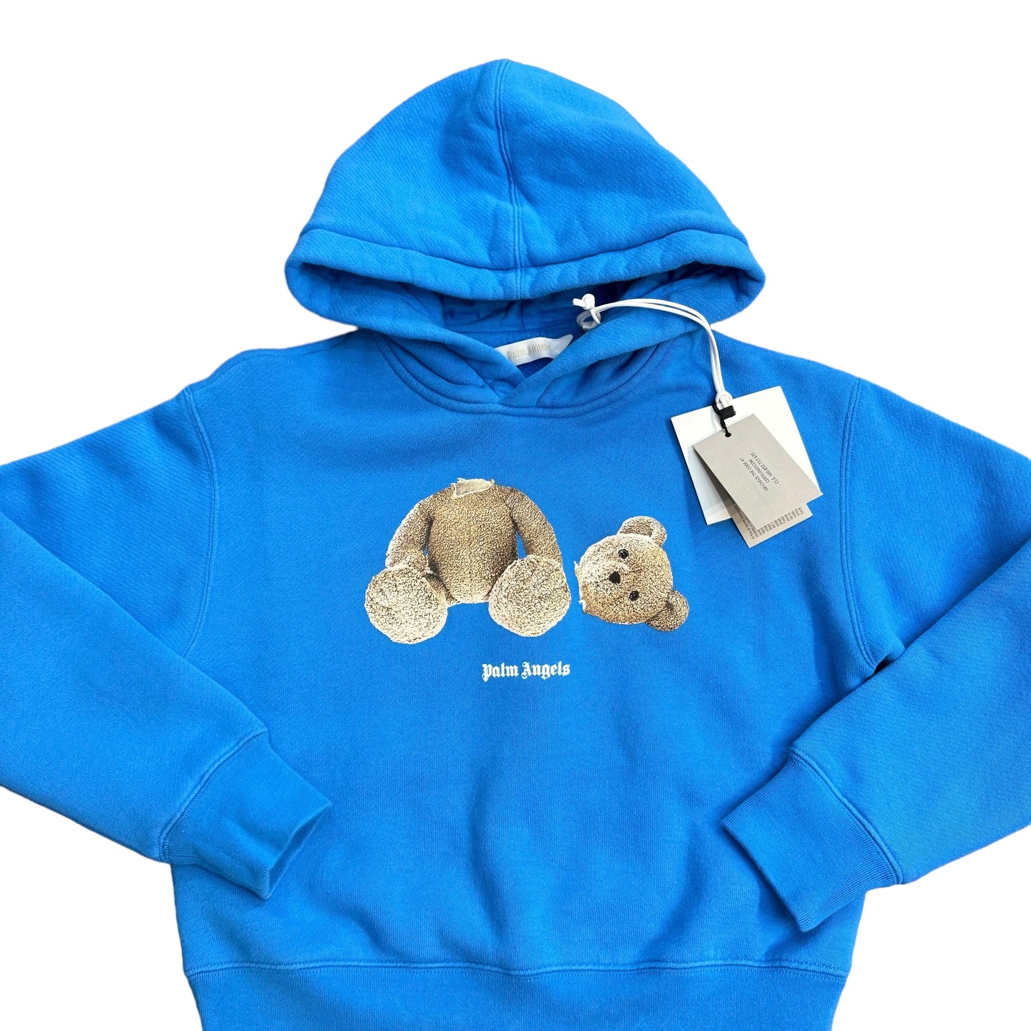 Palm Angels Kids Blue Classic Teddy Bear Design Hoodie