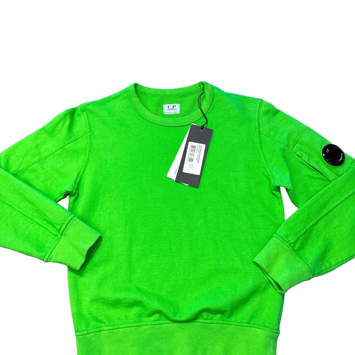 Cp Company Kids Classic Green Light Fleece Lens Jumper