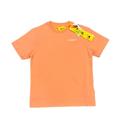 Off-White Kids Coral Industrial-Logo TShirt