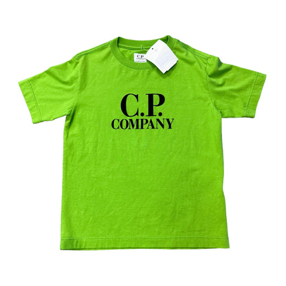 Cp Company Kids Classic Green with Spell Out and Goggle Design TShirt