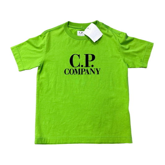 Cp Company Kids Classic Green with Spell Out and Goggle Design TShirt