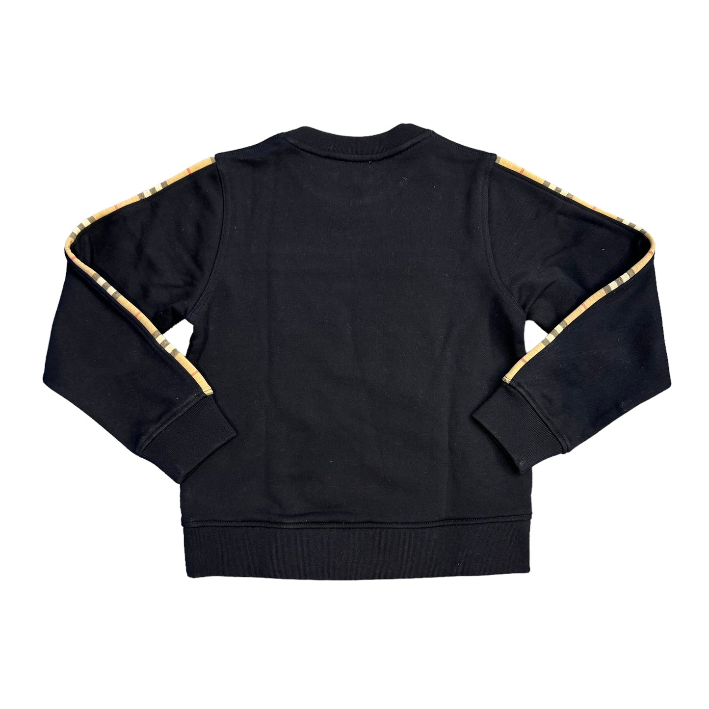 Burberry Kids Black Check Sweat Crew-Neck Jumper