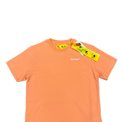 Off-White Kids Coral Industrial-Logo TShirt