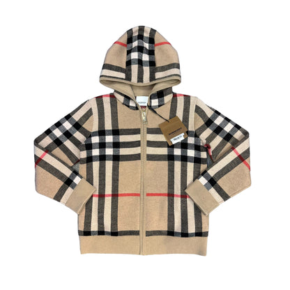 Burberry Kids BPU Gerard Checj Zip-Up Hoodie