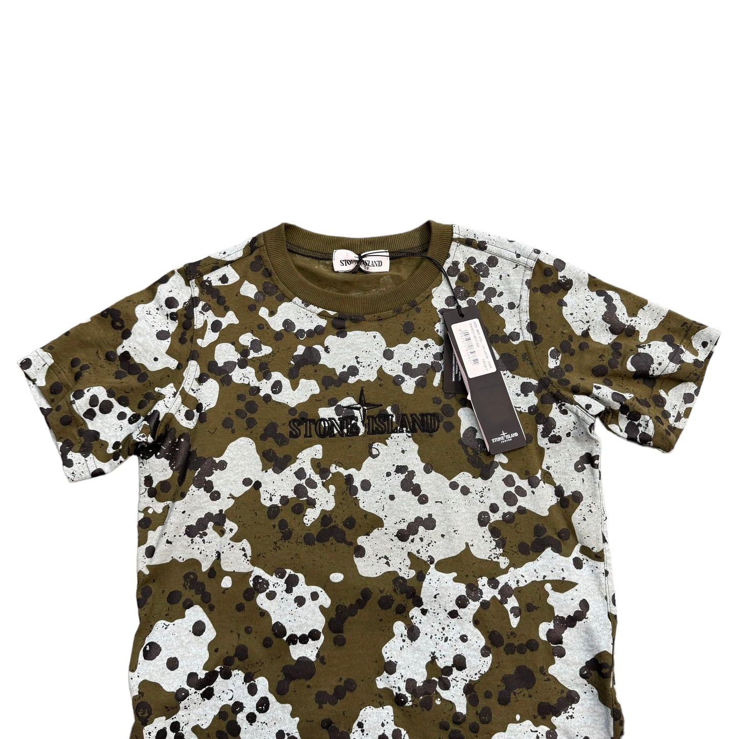 Stone Island Junior Underwater Camo Embroidered Logo TShirt