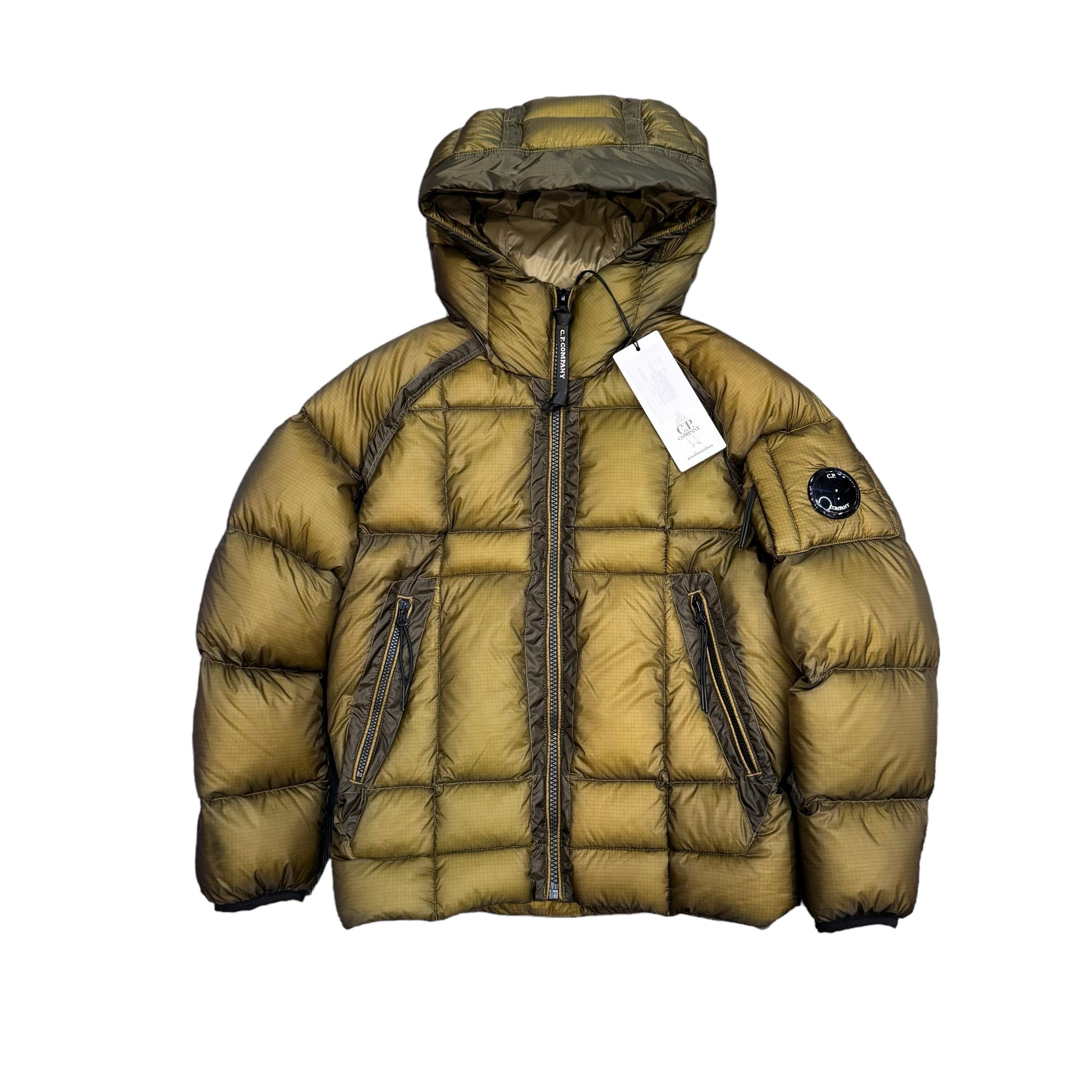 CP Company Kids Butternut Brown Shell Ripstop Hooded Down Jacket