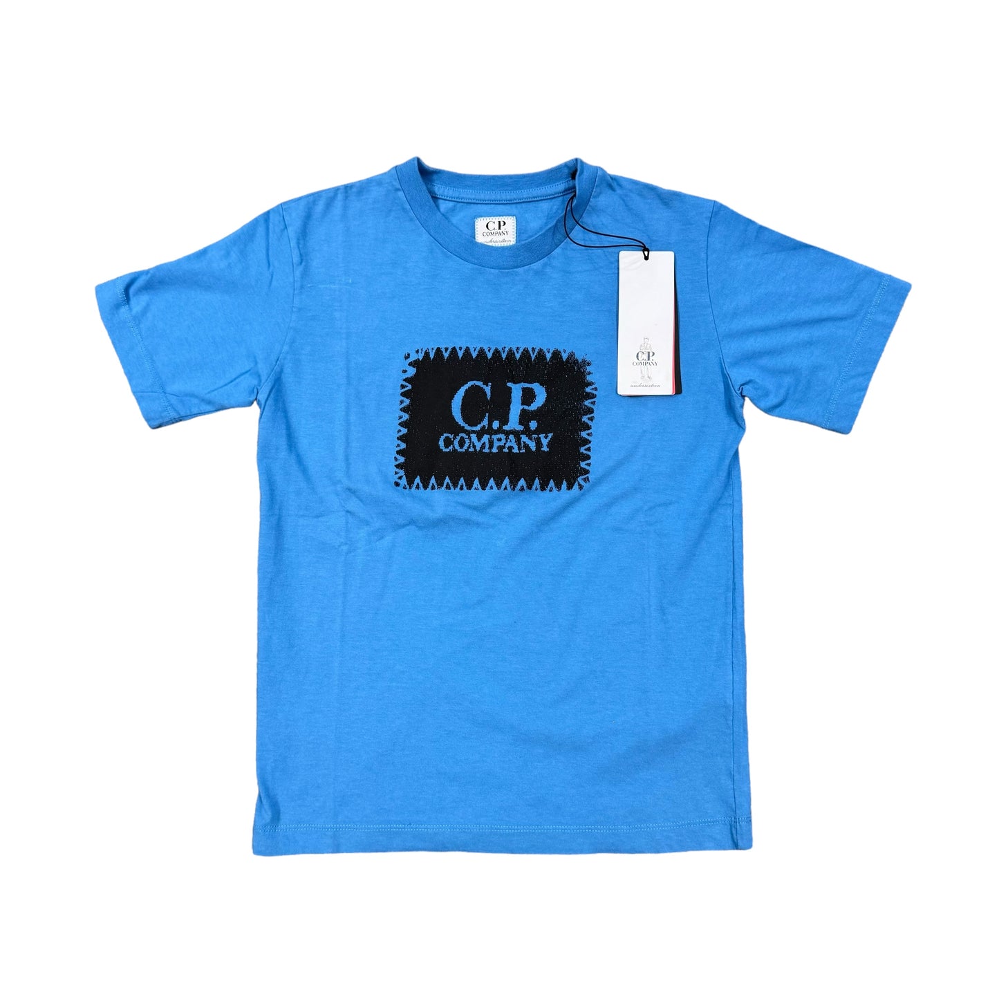 CP Company Kids Blue 30/1 Jersey Label Style TShirt