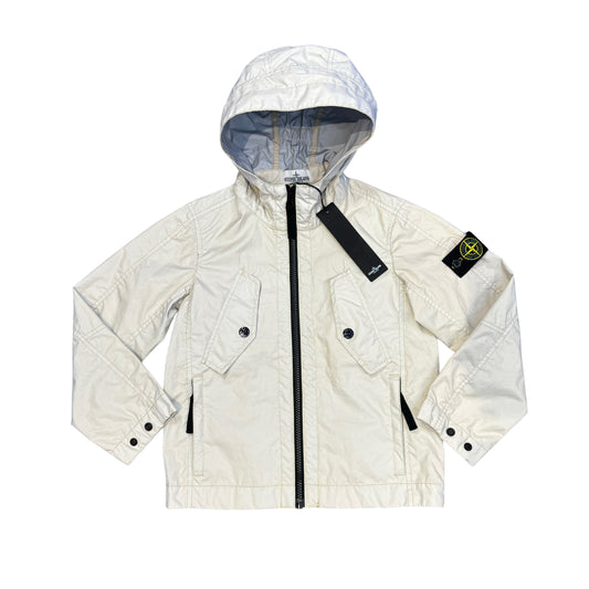 Stone Island Junior Cream Membrana Hooded Jacket