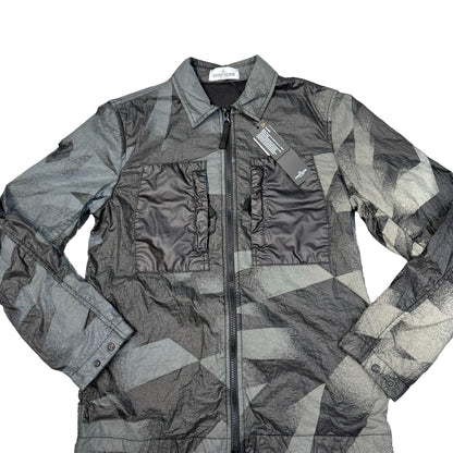 Stone Island Junior Black Reflective Overshirt Jacket