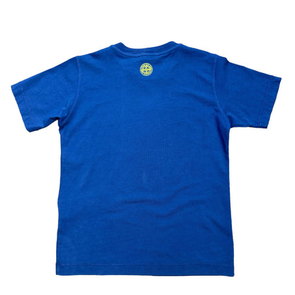 Stone Island Junior Royal Blue Front Design TShirt