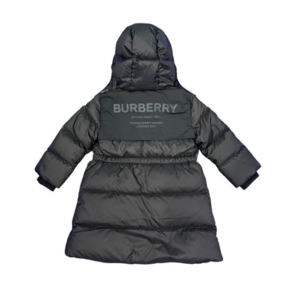 Burberry Kids Black Long-Line Coat