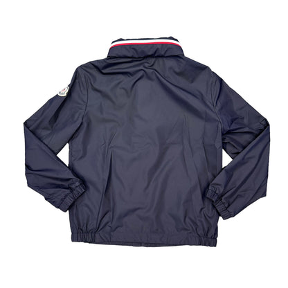 Moncler Kids Navy Blue Farlak Giubbotto with Zip Away Hood Jacket