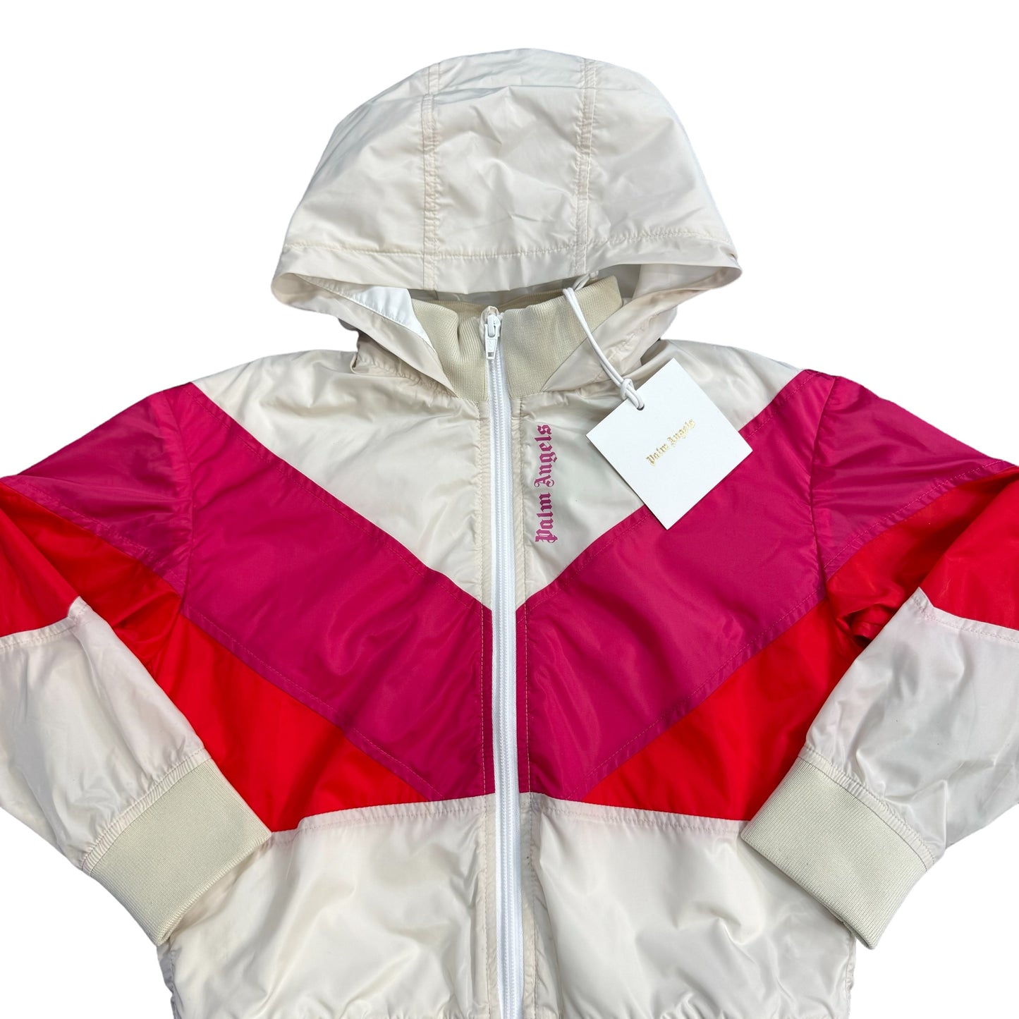 Palm Angels Kids White Colour-Block Jacket