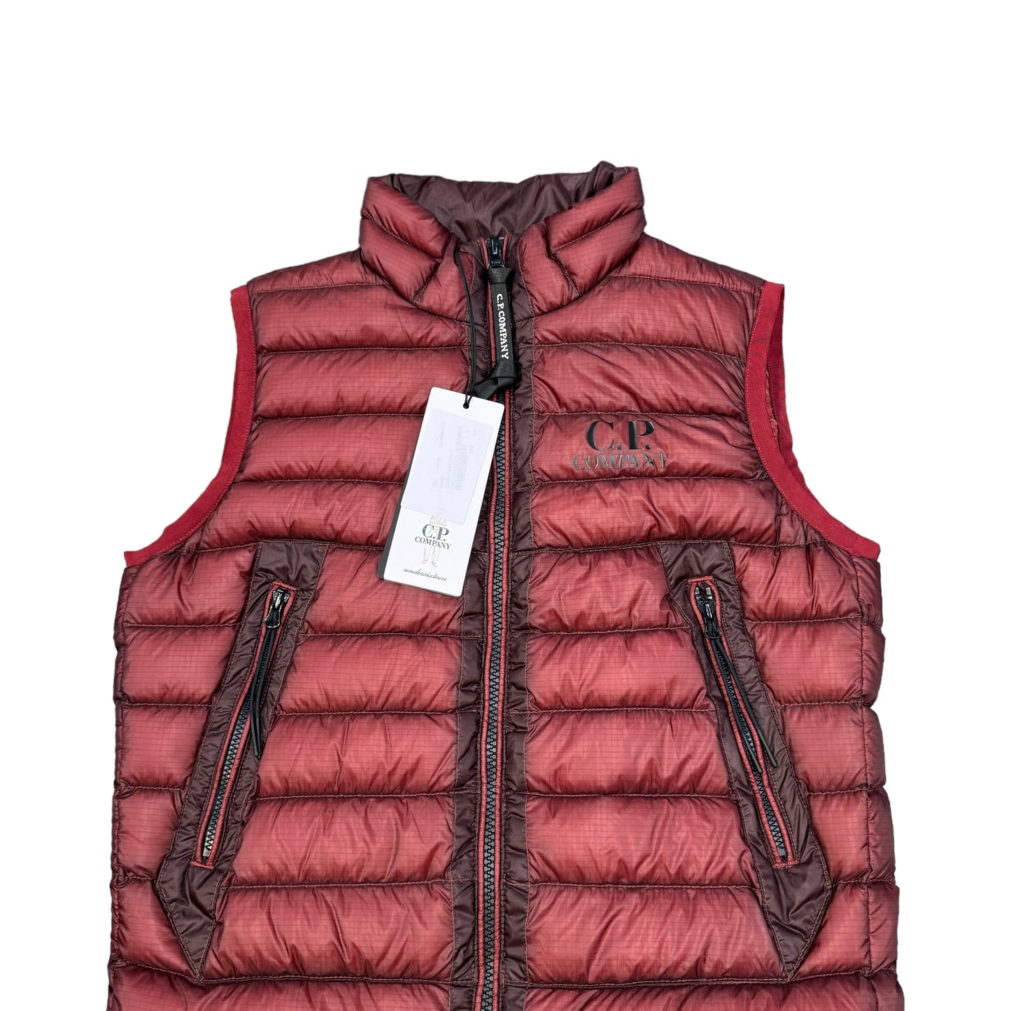 CP Company Kids Ketchup Red D.D. Shell Hooded Down Gilet