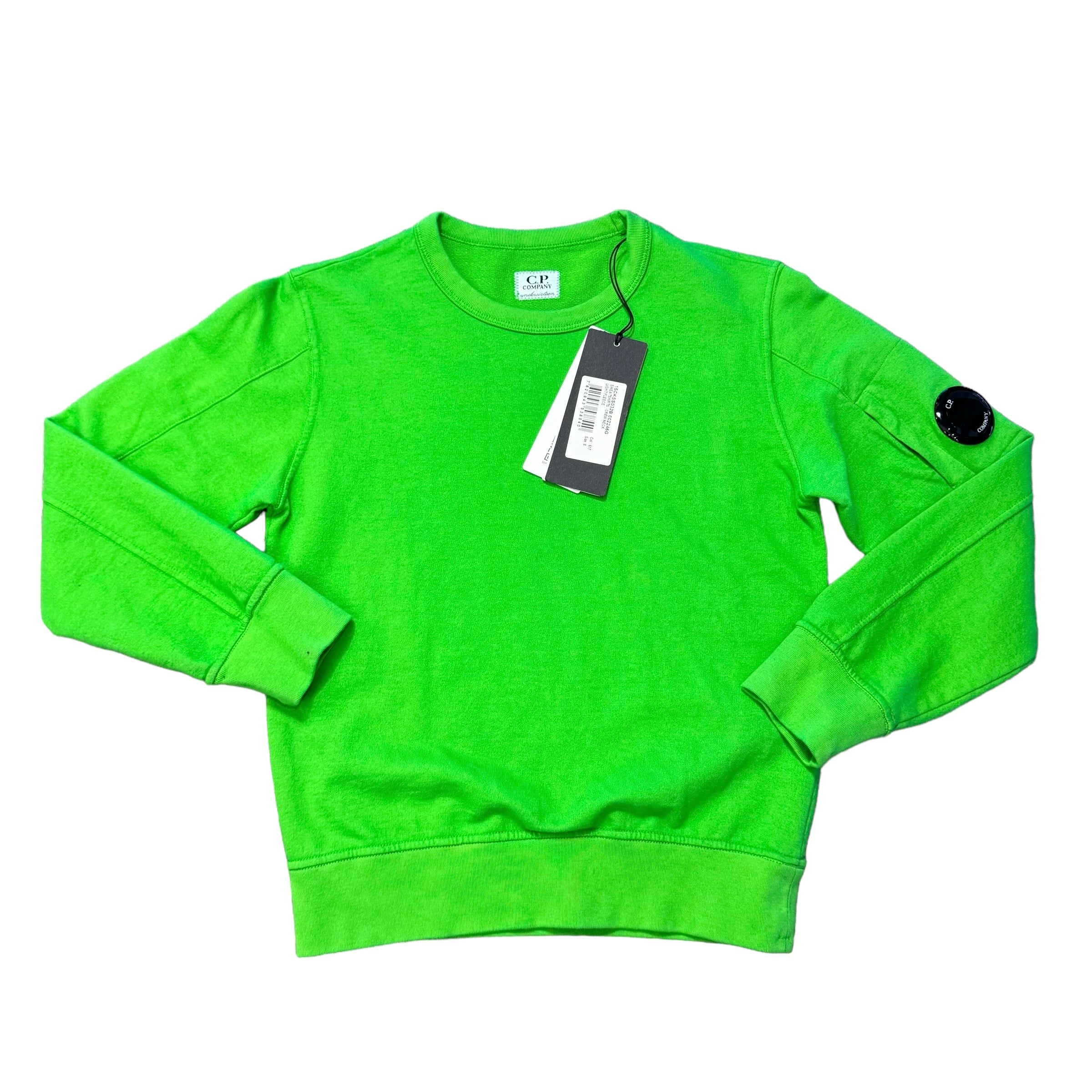 Cp Company Kids Classic Green Light Fleece Lens Jumper Little Labz