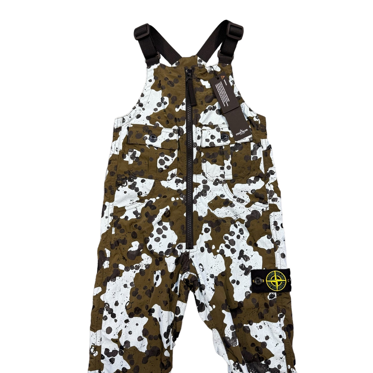 Stone Island Junior Under Water Camo Nylon Metal Dungarees