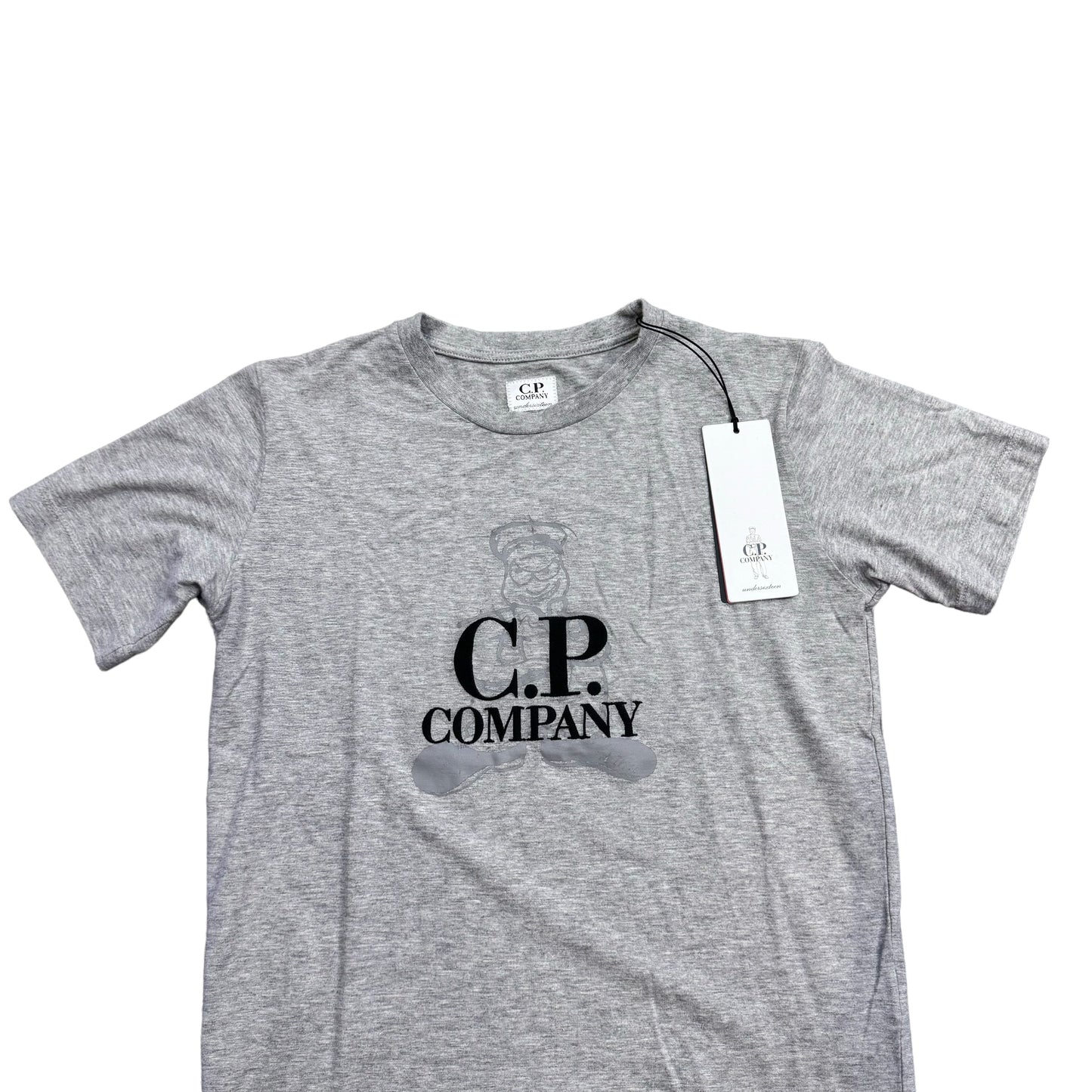 CP Company Kids Grey Jersey 30/1 Spell Out TShirt