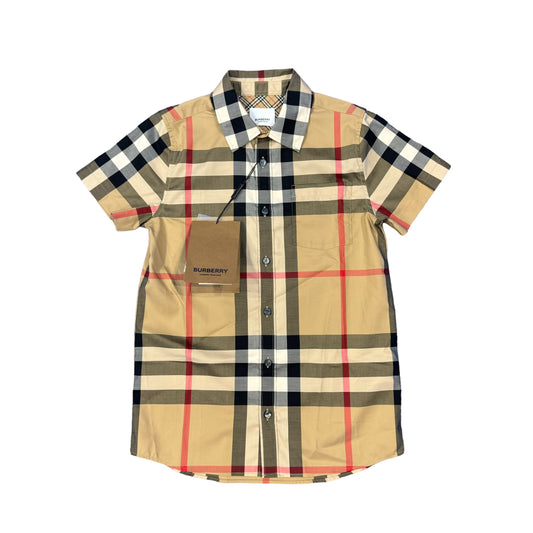 Burberry Kids Owen S/S Arc Check Shirt