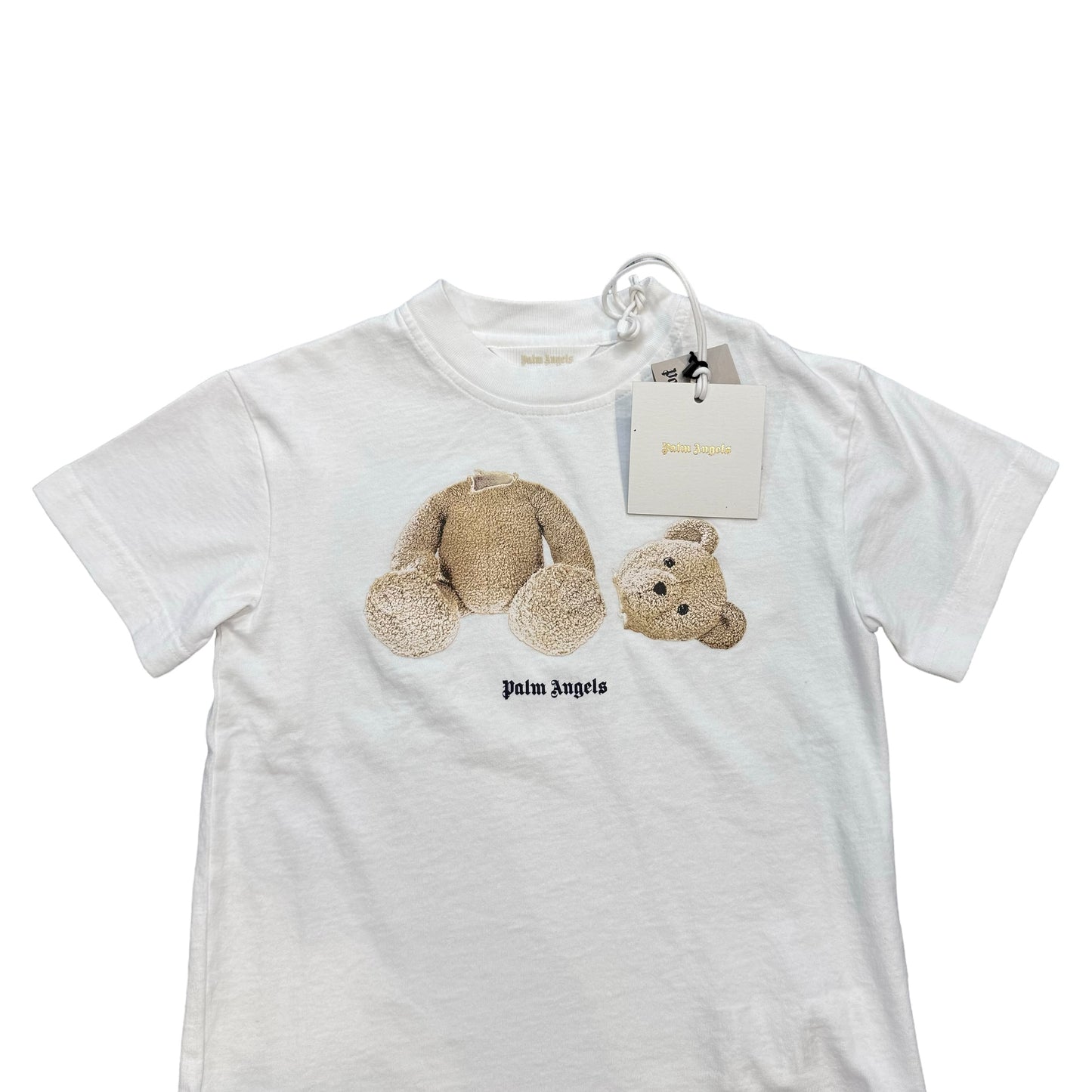 Palm Angels Kids White Teddy Bear TShirt