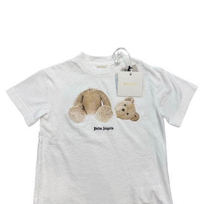 Palm Angels Kids White Teddy Bear TShirt