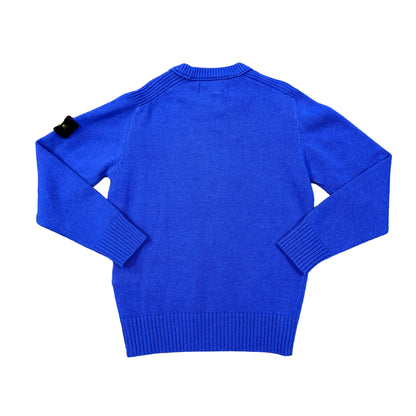 Stone Island Junior Royal Blue Cashwool Crew Knit Jumper