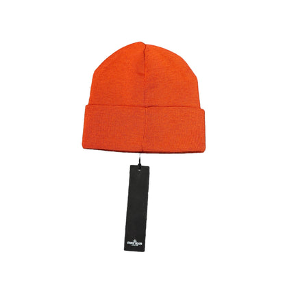 Stone Island Junior Orange Box Logo Wool Beanie