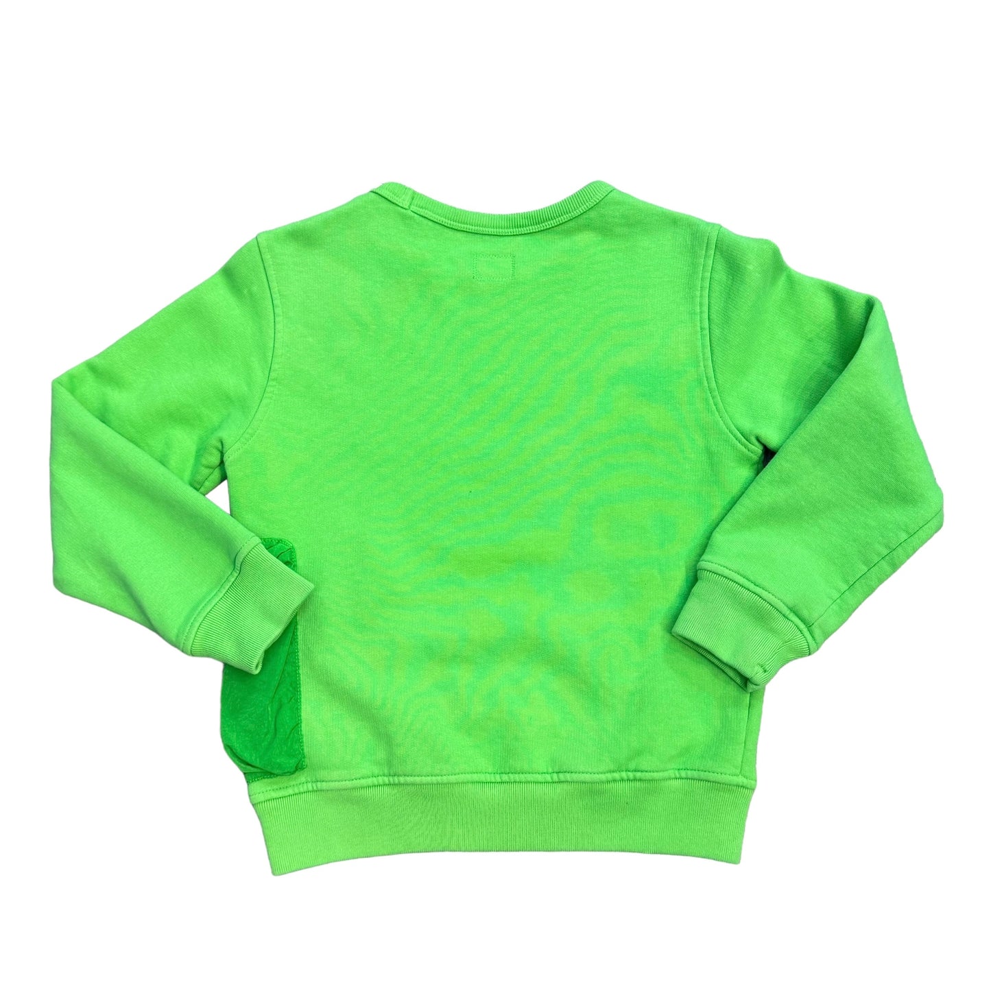 Cp Company Kids Classic Green Logo-Print with Nylon Pocket Jumper