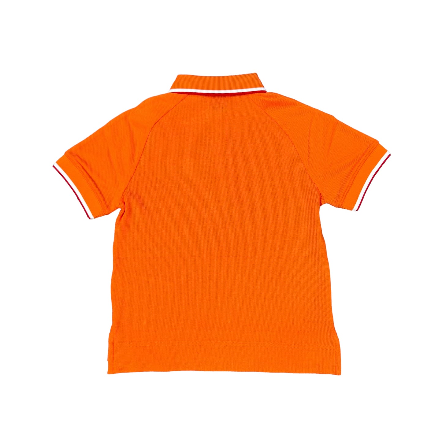 Burberry Kids Orange Logo Script-Print Cotton Piqué Polo Shirt